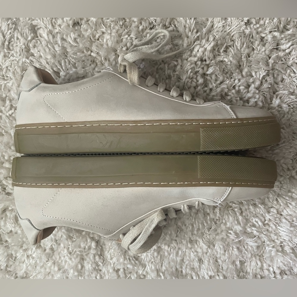 Reiss Women’s Cream Trainers with Gum Sole Size 9 - Picture 6 of 10